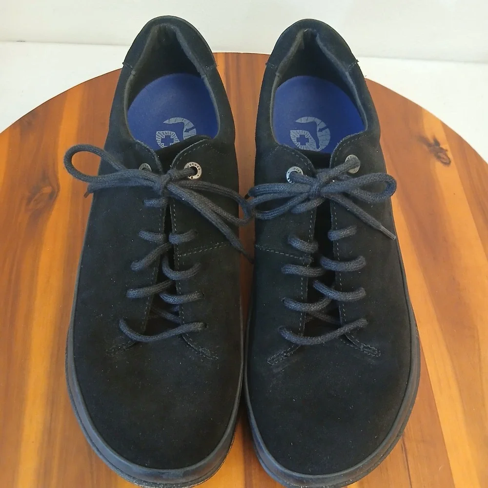 Birkenstock Bend Low Mens 41 Black Suede Shoes Sneakers Casual